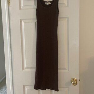 Wvn Mid Length 80% Organic Cotton 20% Wool XS Maroon/Brown Dress Ribbed Sweater